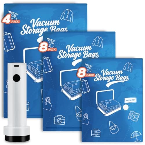 Hifree Travel Vacuum Storage Bags, with Cordless Pump, 20Pcs, S/M/L