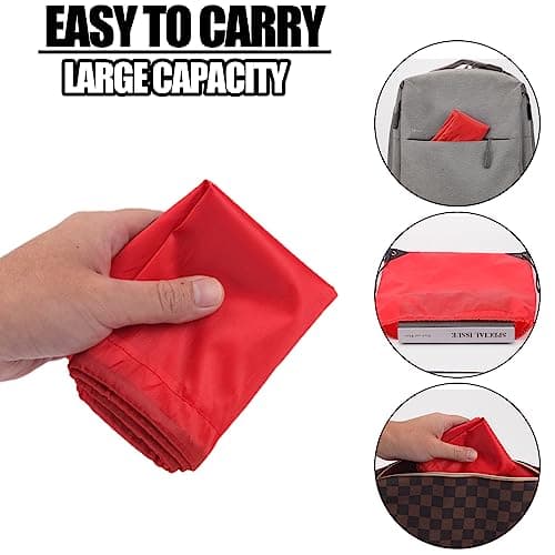 JFmall Drawstring Bags, Swim PE Bags Drawstring Gym Bag for Kids Adults String Swimming Sports Bag for School Sports Swimming Gym Travel Red — view 3