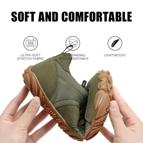 RUFONE Barefoot Hiking Shoes for Women and Men – Minimalist Trail & Walking Sneakers, Spacious Toe Box, Non-Slip, Green, 7.5 Women/5.5 Men — view 5