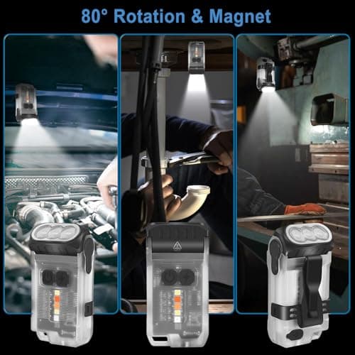 BORUIT V15 Small Powerful Torches LED Super Bright 1200 LM with Magnetic — view 4