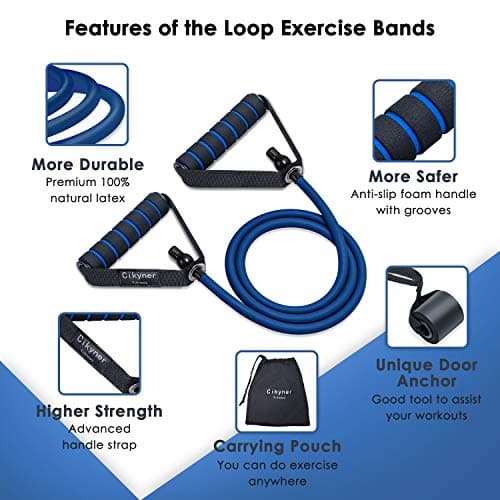 Cikyner Resistance Tube with Handles, Single Exercise Band with Carring Bag — view 3