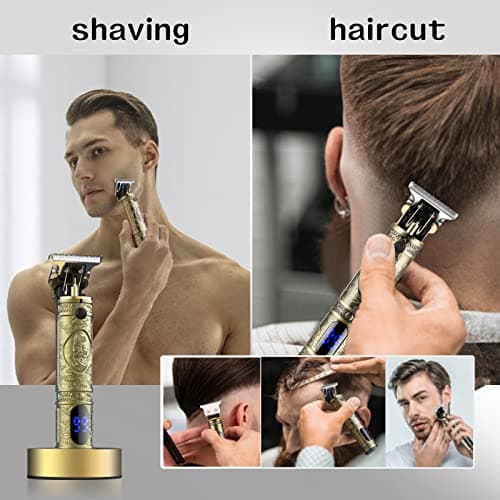 Suttik Mens Hair Clipper Cordless Professional Hair Trimmer with Charging Dock Beard Trimmer Haircut & Grooming Kit for Men Rechargeable LED Display — view 6
