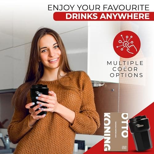OTTO KONING Travel Mug 350ml (12oz) - Leakproof Insulated Coffee Cup — view 6