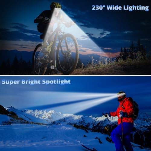 ZioeYiue Headlamp Rechargeable 5PCS, 230°Wide Beam LED Head Lamp for Adults — view 6