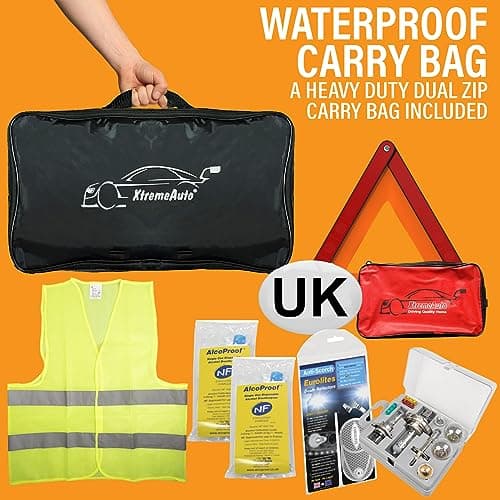 Xtremeauto European Driving Kit 2026 - European Car Travel Kit For France, Including Headlight Headlamp Beam Deflectors For Europe, Warning Triangle, Breathalysers & More, Driving In France Kit 2026 — view 4