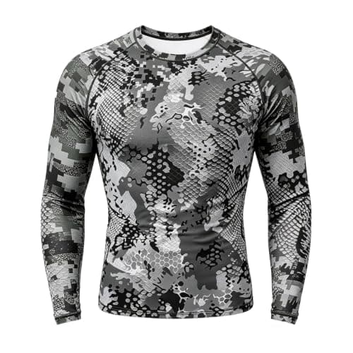 Generisch Men's Functional Underwear, Motorcycle Thermal Underwear, Sports Undershirt, Sports Undershirt and Compression Trousers Set, Lightweight Tracksuit, Colour Block Sports Suit, gray, L — view 5