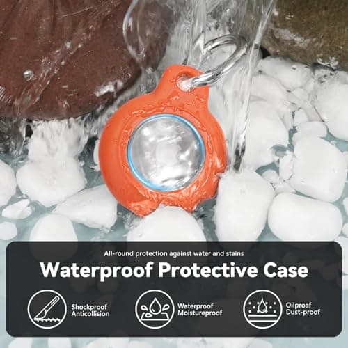 TNSNK for AirTag Holder Keyring, 1 Pack,Orange — view 2