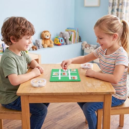 GoBene Tic Tac Toe Jungle Animals Game Set (16 Pcs) Kids Party Bag Fillers — view 3