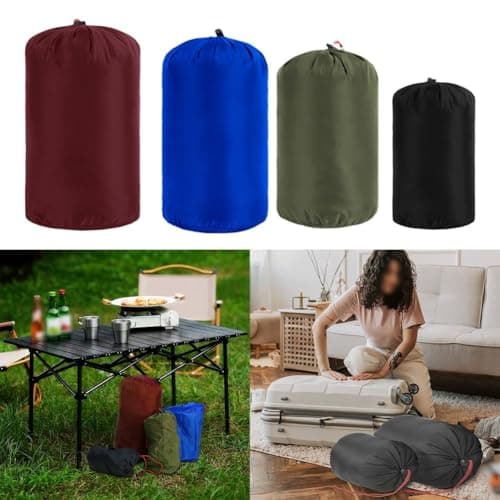 4 Pack Lightweight Drawstring Compression Bags for Travel and Camping Essentials (set3 5L) — view 6