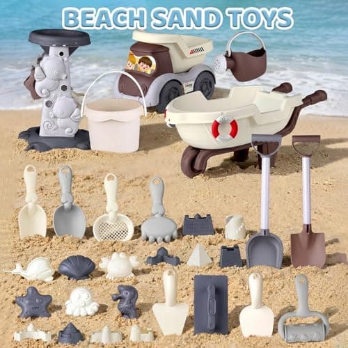 Beach Toys Set, 31pc Play Sand Toys for Toddlers, Outdoor Fun Sand Tools for Kids, Girls Boys Summer Beach Games, Collapsible Bucket and Spade Set ,Summer Outdoor Travel Toys for Kids Toddlers Girls — view 5