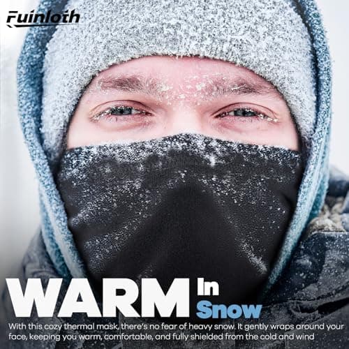 fuinloth 2 Pack Neck Warmer, Winter Fleece Neck Gaiter Scarf for Men/Women — view 2