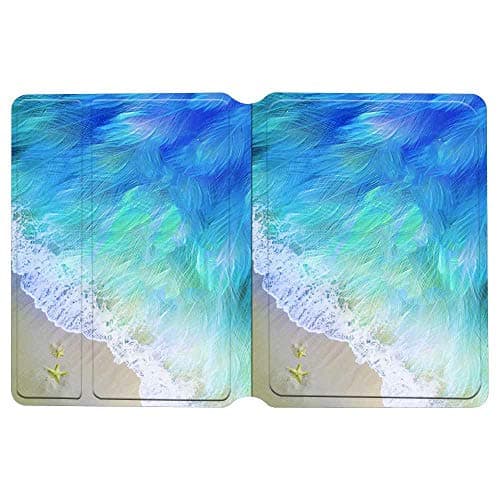 FINDING CASE Fit Amazon Kindle (8th Generation) 2016 Leather Cover - PU Flip Leather Smart Lightweight Shell Stand Cover Case for Kindle (8th Generation) 2016 (feather beach) — view 5