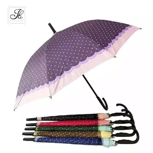 onestopbuys Umbrella Large Automatic Open Water Resistant Golf Umbrella Men Women 10 Ribs (Brown) — view 2