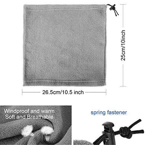 4 Pieces Winter Fleece Neck Warmer Snoods for Men Women Gaiter Thick Thermal Windproof Ski Neck Scarf Balaclava — view 2