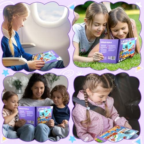 NEBURORA 61 Pieces Magnetic Puzzles for 2-5 Year Olds,Travel Games Travel Toys for Toddlers on Plane Car Ride, Jigsaw Games Plane Activities For Kids,Kids Birthday Gifts — view 5