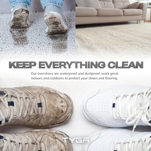 TYGA STORE 30 Pieces Disposable Shoe Covers - White — view 4