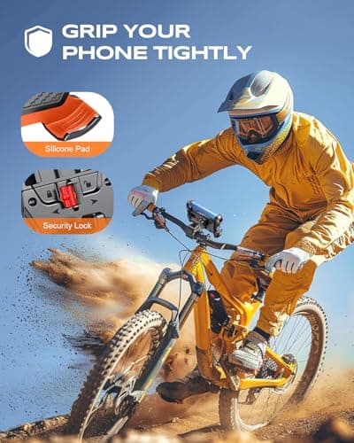CIRYCASE Bike Phone Holder with [Heavy-Duty Clamp], Motorbike Phone Holder — view 4