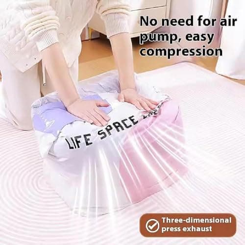 2 Pcs No Pump 3d Vacuum Storage Life Space Creator- 2026 New Cube Compression Space Saver Bags,Comforters – Reusable Heavy-Duty Storage Organizer — view 5
