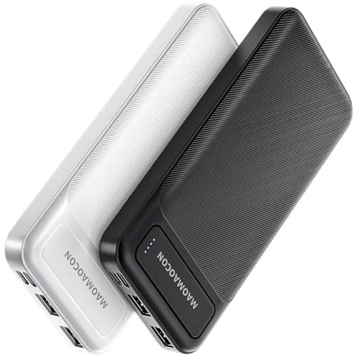 【2-PACK】 Power Bank 10600mAh Fast Charging PD20W USB C Portable Charger Output and Input for Smartphones, Tablets and more （Black&White）