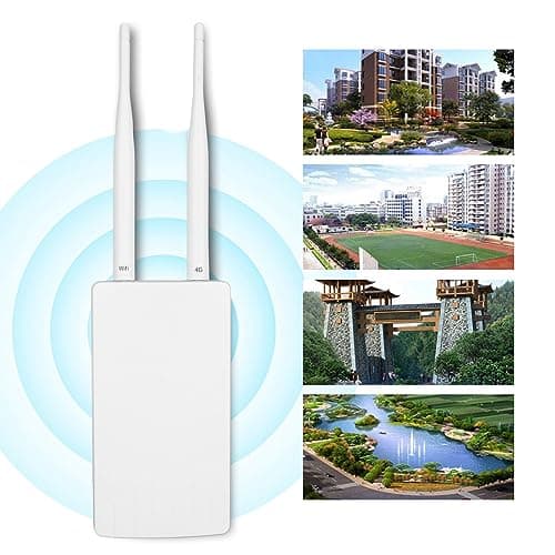 Outdoor 4G LTE CPE WiFi Router, Portable Mobile WiFi Hotspot Router with Detachable Antennas, Waterproof Supports 10 Device Connections (UK Plug) — view 5