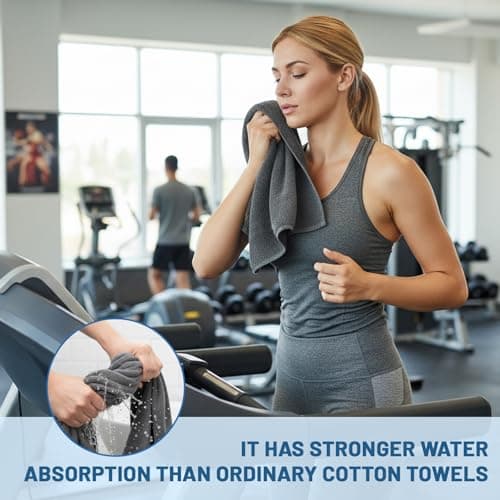 QyueQyat 3 Pack Gym Towel, Gym Towels For Women And Men, 70 X 30 cm Cooling Towel, Quick-Dry Sweat Towel For Fitness, Yoga, Travel And Camping, Soft Microfiber Sports Towels Set — view 6