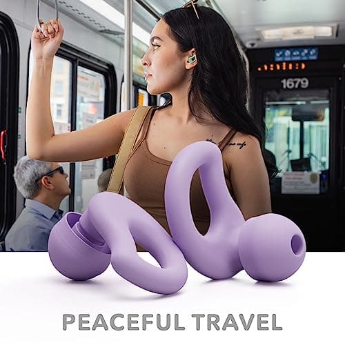 CURVD Everyday Earplugs – Ultra Soft, Customizable Sleep, Travel, Sensitivity, Noise Protection, for Sound Canceling Isolation, up to -30dB Reduction, NRR 15, Reusable and Sustainable (Purple) — view 5