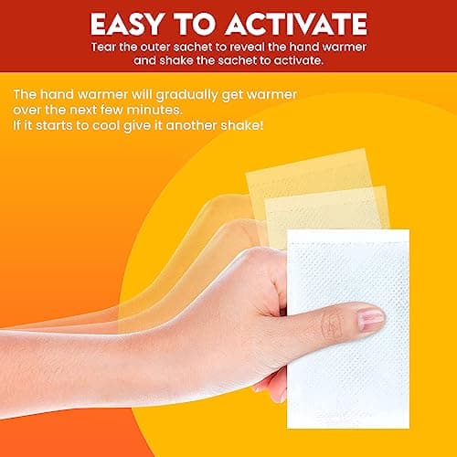 Hand Warmers Disposable Generise Hand Warmer TWIN PACK (2 Pairs) - Long Lasting Constant Heat Perfect for Cold Weather - Up to 10 Hours of Heat — view 5