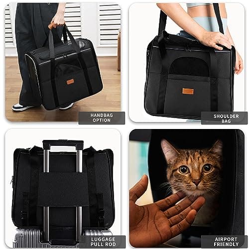 SOKANA Foldable Cat Carrier - Large Pet Carrier Bag - Cat Travel Carrier with Shoulder Strap and Top Opening Cat Carrier Bag | Cat Box Carrier - 45cm x 34cm x 38cm — view 6
