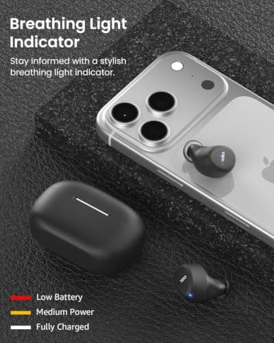 TOZO A1 Wireless Earbuds, Bluetooth 5.3 Earphones, Support APP EQ Setting, 32H Long Playtime, Ear Buds with HiFi Stereo Sound, Light-Weight Wireless Earphones, IPX5 Waterproof — view 3