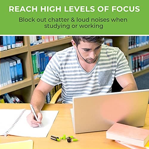 Neutron Soft Foam Ear Plugs with Travel Case - Noise Cancelling 38dB SNR - Earplugs for Sleeping, Travel, Concerts, Studying, Work, Loud Noise, Snoring - 60 Pairs - Green — view 6