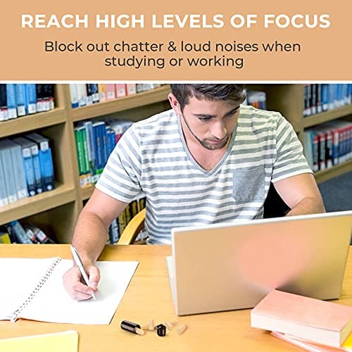Neutron Soft Foam Ear Plugs with Travel Case - Noise Cancelling 38dB SNR - Earplugs for Sleeping, Travel, Concerts, Studying, Work, Loud Noise, Snoring - 60 Pairs - Beige — view 6