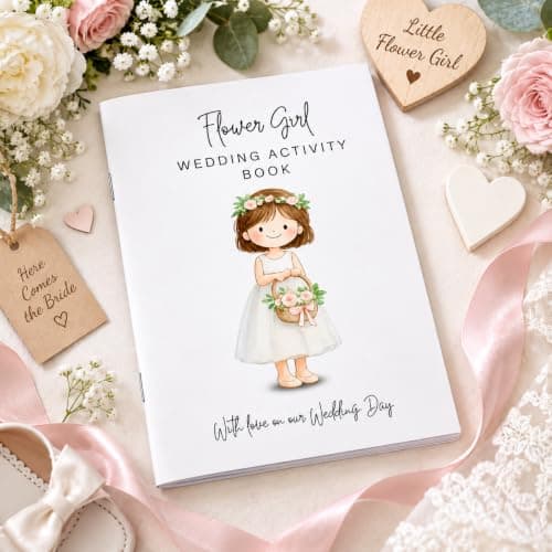 Hartscraft Flower Girl Activity Book for Kids – A5 Wedding Colouring Book with 24 Games, Puzzles, Mazes, Word Search, Drawing & Fun Wedding Activities — view 2