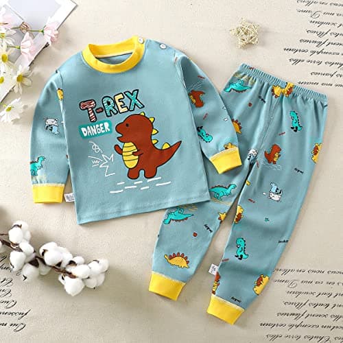 XM-Amigo Baby Boys 3 Pack Cotton Long Sleeve Pajama Sets,12-18 Months — view 3