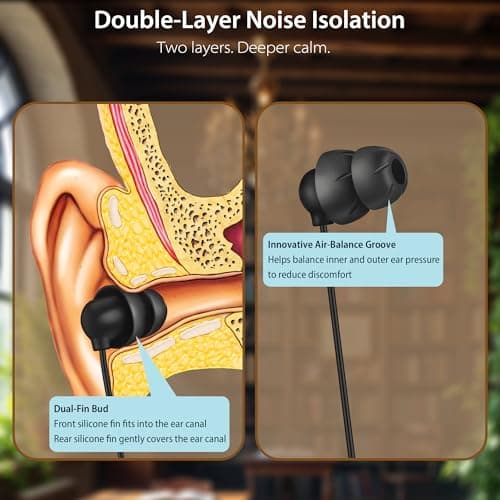 Sleep Earbuds, USB-C Wired Sleep Headphones with Mic, for Side Sleepers — view 4