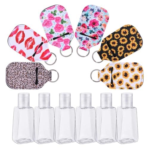 12pcs Refillable Hand Bottle Covers 30ml Plastic Neoprene Travel Kit