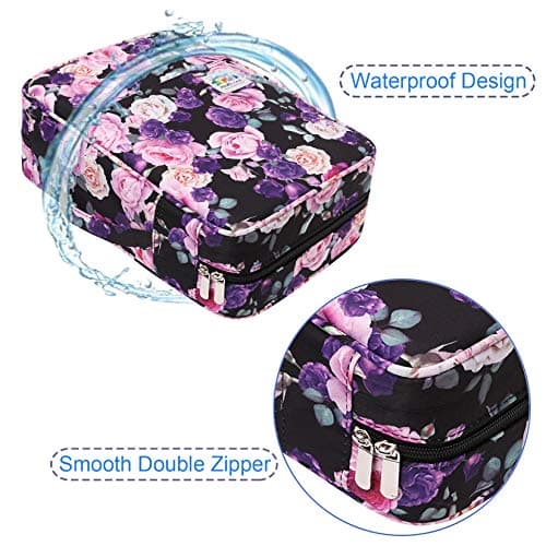 AYVANBER Large Pencil Case - 304 Slots, Colourful Pencil & Gel Pen Storage Bag, Suitcase for Students, Purple Pink Rose — view 6