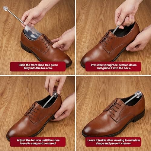 ZENO Plastic Shoe Stretchers 10 Pairs | Plastic Shoe Trees with Flexibility | Shoe Shapers for All UK Sizes | Maintain Size for Trainers, Sneakers & Shoes — view 5