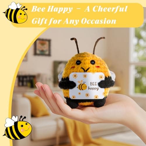 Bee Themed Gifts Set for Women - Funny Honeybee Gift Box Include 12 oz Bee Stainless Steel Tumbler with Straw & Brush Bee Cosmetic Bag Keychain Bookmark for Birthday Gifts — view 5