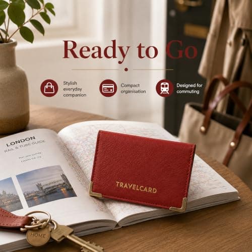Lizzy PU Leather Travel Card | Plain & Polka Dot Unisex Credit Card ID Card Bus & Rail Pass Bank Oyster Pocket Wallet Case Holders (Maroon) — view 2