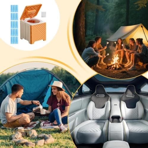 Portable Bathroom Camping Folding Toilet Mobile Adult with Bags for Travel — view 4