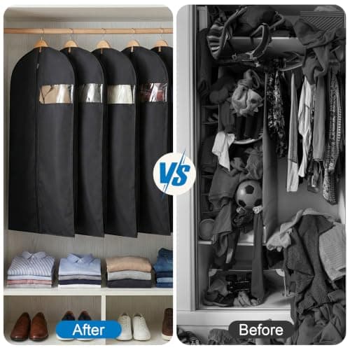 12 Pack Suit Bags PEVA Garment Bag Clothes Covers Suit Protector 60cm*120cm — view 5