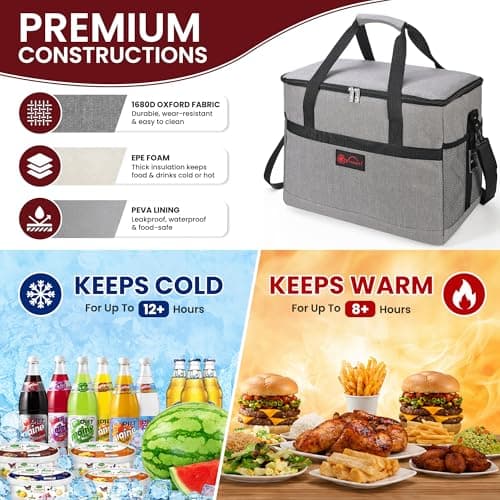 Vinsani 30L Cooler Bag, Insulated Thermal Backpack for Beach Travel Picnic — view 2