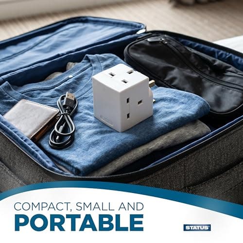 STATUS 3 Way Multi Plug Adaptor, White — view 6
