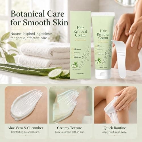Lumivona Natural Gentle Hair Removal Cream, Lumivona Hair Removal Cream for All Women & Men, HairRemoval Cream for Arms, Legs, Underarms, Hydrating Formula, Suitable for Sensitive Skin (2PC) — view 2