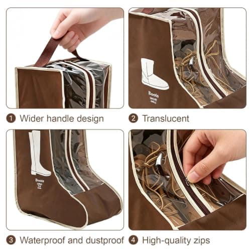 2 Set Boot Storage Bag for Travel and Daily Use — view 2