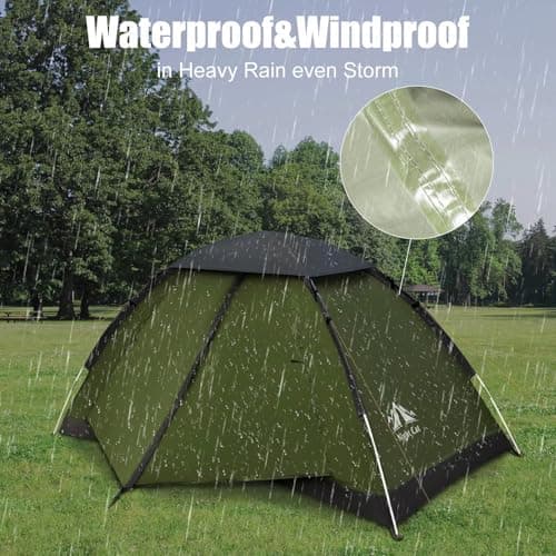 Night Cat 1 Person Tent Waterproof: Lightweight 1 Man Backpacking Tent Easy Set Up Single Layer for Hiking Camping — view 5