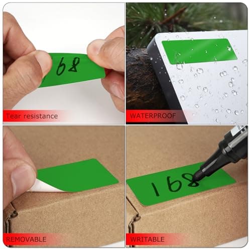Meitaat Green Rectangular Labels 50 x 25mm Blank Stickers Roll 500 Pcs — view 3