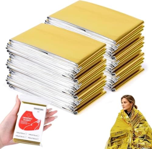 VEYLIN 3Pcs Emergency Foil Blanket Mylar Thermal 160x210 cm