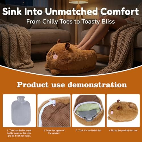 Zogxyc Foot Warmer with 1L Hot Water Bottle, Hot Water Bottle for Feet — view 4