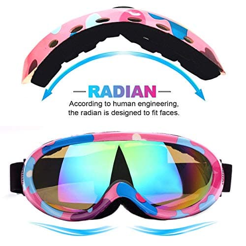 Yizerel Ski Goggles, Pack of 2, Snowboard Goggles for Kids, Boys & Girls, Youth, Men & Women, with UV 402 Protection, Wind Resistance, Anti-Glare Lenses, New Edition — view 2